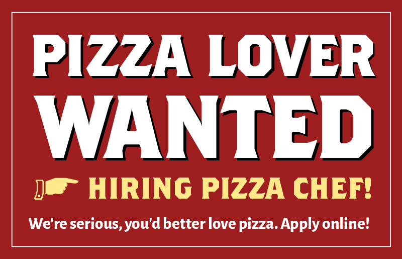 Pizza lover wanted! Part-time Pizza Chef - apply online!